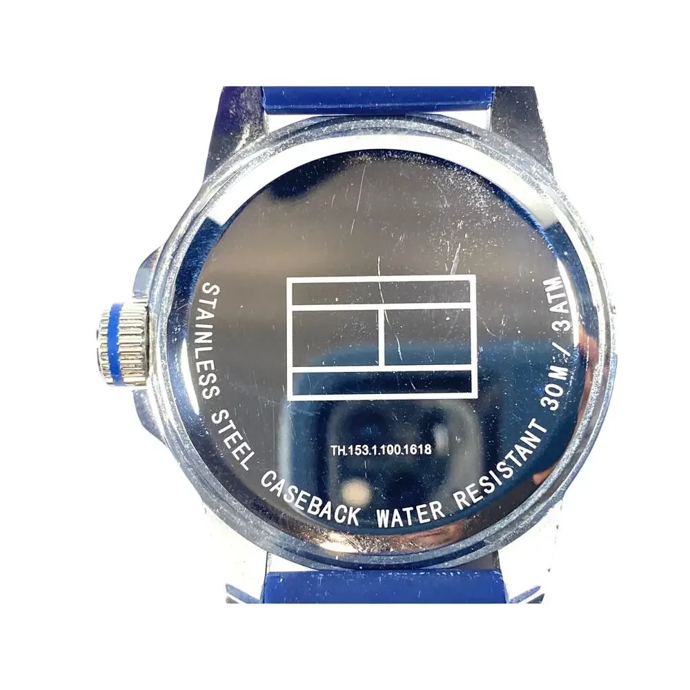 Tommy Hilfiger Mens Watch Blue Dial Quartz Date 30M Sport Nautical Americana